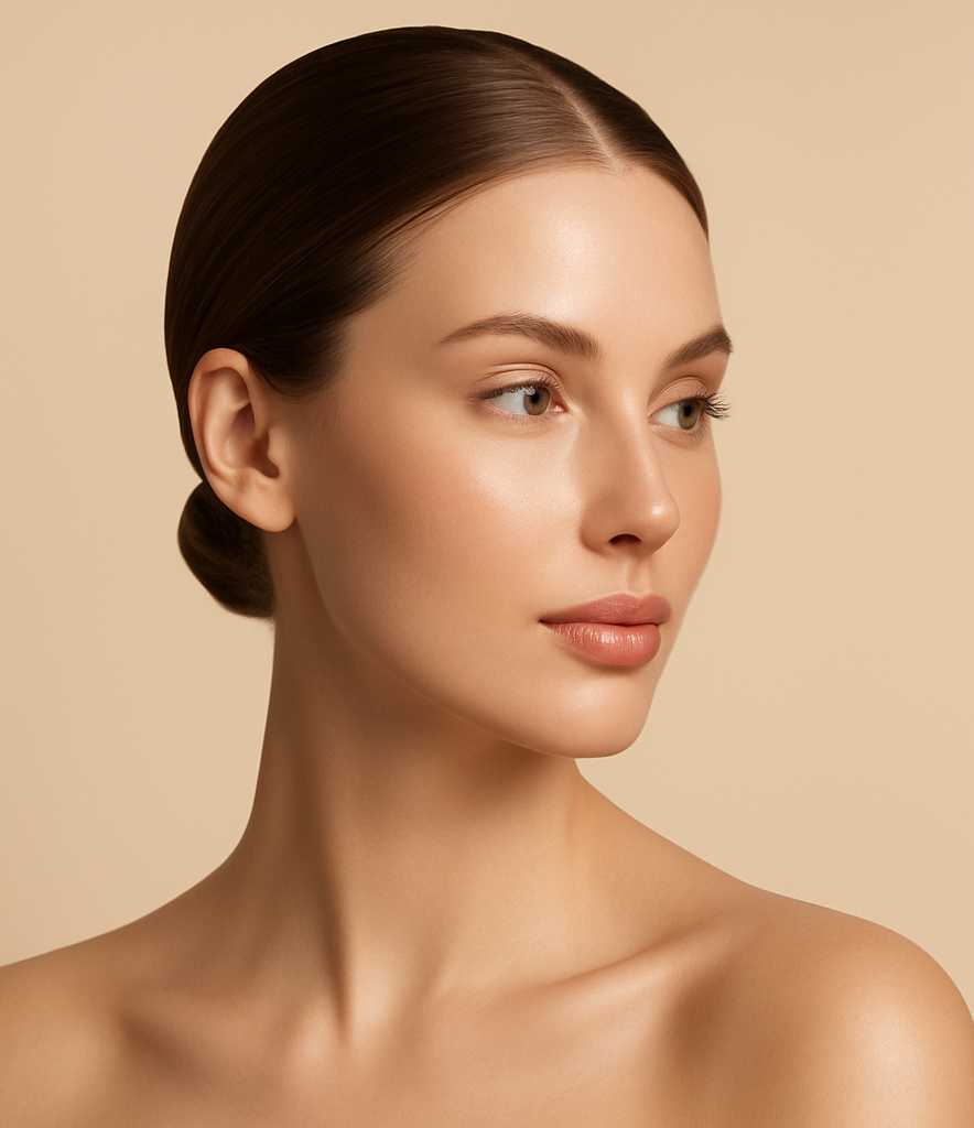 Beautiful woman with glowing skin